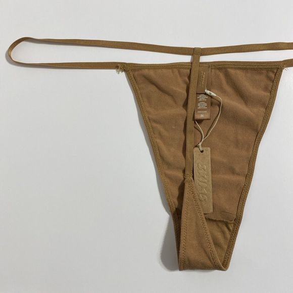 SKIMS Thin Line Thong Women's 3X Camel Brown T-string G-string Sexy NEW - Picture 8 of 10